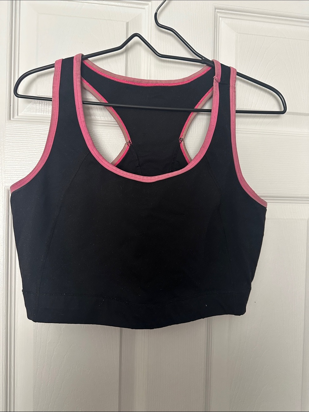 torrid Black Sports Bra with Pink Trim Racerback